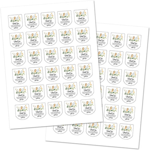 InvitationHouse Set 60 Baby Shower Hand Sanitizer Favor Stickers - of Labels (Jungle Safari)