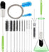 CUMFYHOUS 12 Pack Tube Pipe Cleaners Brush Kit, Bottle Cleaning Brush, Long Straw Brush, 17-inch Long Handle