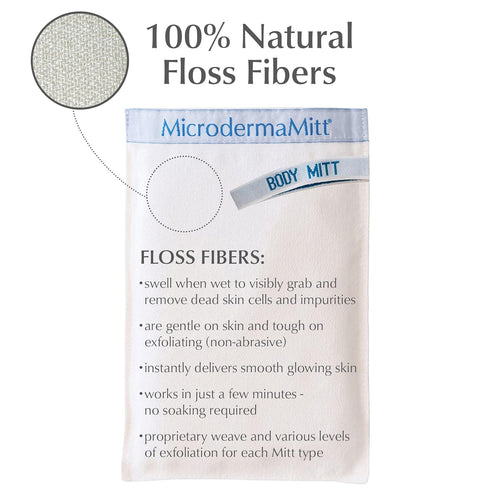 MicrodermaMitt Deep Exfoliating Mitt for Shower, Premium Dead Skin Remover & Exfoliator Body Scrubber, Turkish Kese