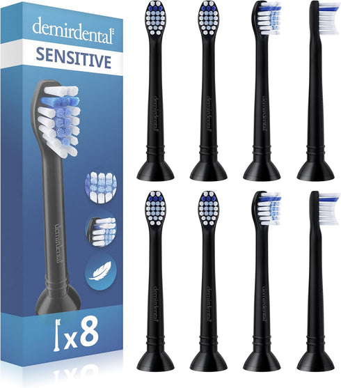 demirdental Toothbrush Heads mini Sensitive Compatible with Philips Sonicare Toothbrush Heads -