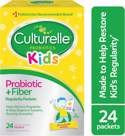 Culturelle Kids Probiotic + Fiber Packets - 24 Count - Digestive Health & Immune Support