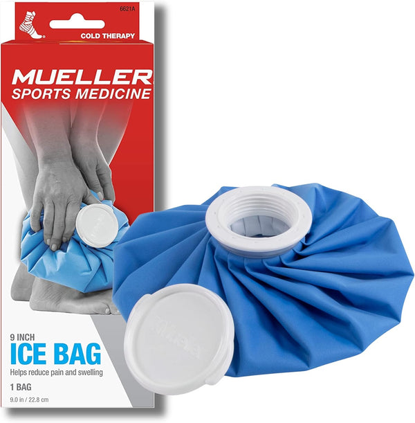 MUELLER Sports Medicine Reusable Ice Pack, 9 Inch Cold Bag for Injuries and Pain Relief, Cold Therapy, Blue