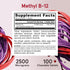 Jarrow Formulas Ultra Strength Methyl B-12 - Dietary Supplement for Cellular Energy, 100 Chewable Tablets