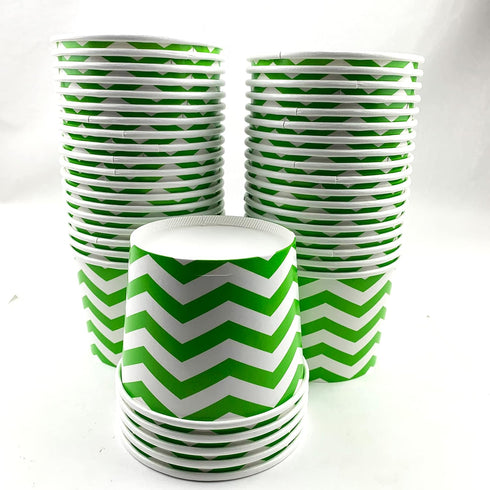 Heyiwell 16OZ Cups&Frozen 50PC Paper Ice Cream Yogurt Cups Dessert Bowls Snacks Cups for Hot or Cold Food, Green