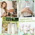 LemonRoad 48 Sets 12 oz 4 Wildflower Paper Disposable Coffee Cups with Lid, Sleeves, Color Spring Cute Flower Designs
