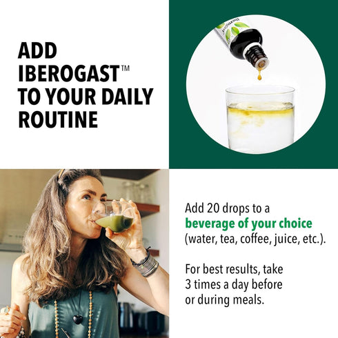 Iberogast Dual Action Digestive Relief, Daily Herbal Supplement for Gut Health and Digestive Function Support