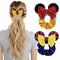 Cute Snow White Mouse Ear Hair Scrunchies for Girls, Velvet Hair Bow Ties, Ponytail Party Favors, Cosplay Accessories