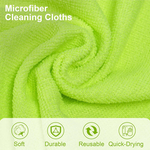 80 Pack Microfiber Cleaning Cloth, Reusable Tear-A-Towel Roll, 11.5"x11.5", Lint Free Cleaning Rags for Kitchen, Car