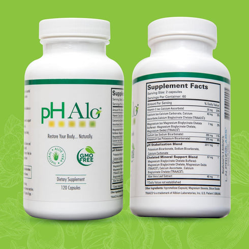 pHAlo pH Balance Supplement Pills - Magnesium, Bicarbonates Capsules for Alkaline Balance - Natural Treatment