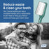 TEPE Choice Soft Toothbrush, Dental Toothbrush for Teeth Cleaning with 3 Replaceable Toothbrush Heads, Green