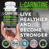DR. MARTIN'S NUTRITION Extra Strength L-Carnitine - 200 Capsules - 1000mg Per Serving - Increase Performance & Boost