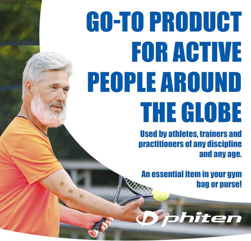 Phiten Titanium Power Tape Discs, Round Disc Shaped Athletic Tape, 70 Pieces