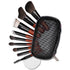 Cosme 9 FLAWLESS FACE MINI Makeup Brush Set, Foundation, Eyeshadow, Blush, Contour, and Powder Brushes with Case