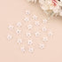 YISSION 20Pcs Mini White Rhinestone Flower Hair Clips, Decorative Hair Barrettes and Pins for Girls Women Bridal