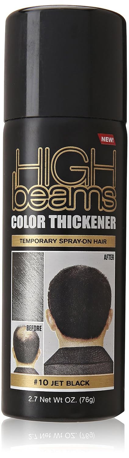Salon Grafix High Beams Color Thickener Temporary Spray, Jet Black, 2.7 oz Hair Color