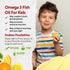 Barlean's Omega Pals Lipsmackin' Citrus Flavored Omega-3 for Kids, 8 oz Liquid Fish Oil Supplement