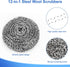 12Pack Upgraded Steel Wool Scrubbers by ovwo - Premium Stainless Steel Scrubber, Metal Scouring Pads, Steel Wool Pads, Kitchen Cleaner, Heavy Duty Cleaning Supplies - Especially for Tough Cleaning