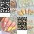 Flower Nail Art Stickers Decals - 5D Embossed Spring Design in Yellow, Pink, and White for Nail Decorations