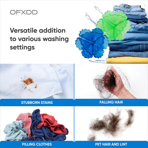 12 Pcs Laundry Balls for Washing Machine - Colorful Reusable Plastic Agitator Balls for Tangle Free Cleaning
