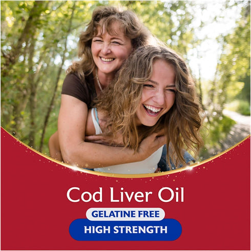Seven Seas Cod Liver Oil High Strength, Omega 3 Plus Vitamins D & E, 120 Capsules