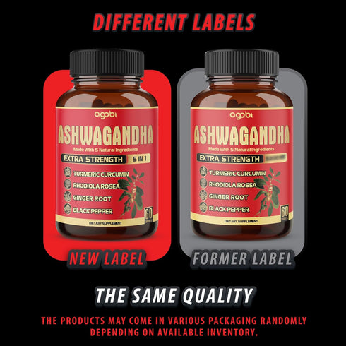 3 Packs Ashwagandha Supplement 5200mg - 5in1 with Ginger, Turmeric, Rhodiola Rosea, 6-Month Supply