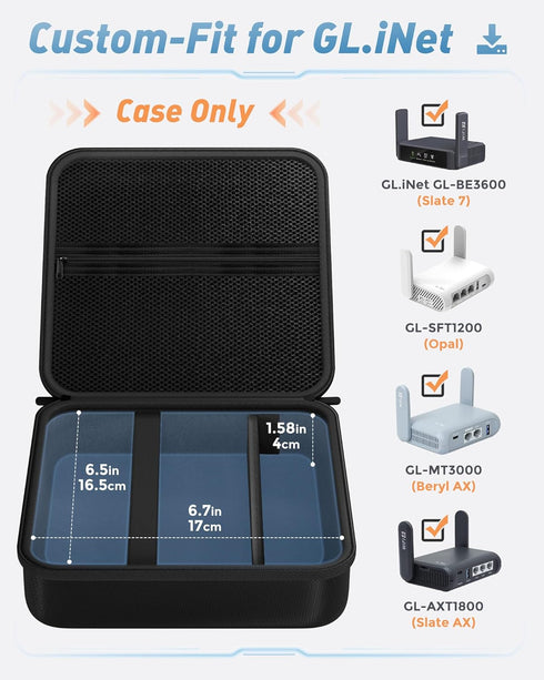 ProCase Travel Case for Electric Toothbrush Bundle with Hard Carrying Case for Glinet Travel Router