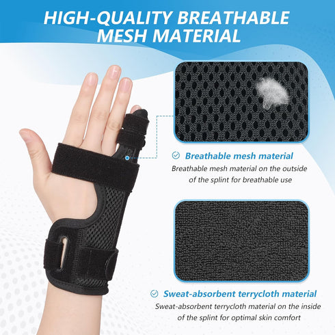 Pinky Finger Splint, Finger Splint for Broken Finger, Trigger Finger, Metacarpal Splint Hand Brace for Tendonitis Pain