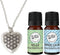 mEssentials Heart Aromatherapy Essential Oil & Diffuser Necklace Gift Set Stainless Steel