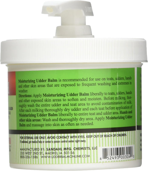 The Happy Cow Moisturizing Udder Balm, 12 ounce pump