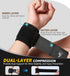 HiRui Wrist Compression Strap, Wrist Brace, Wrist Wraps for Fitness, Weight Lifting, Tendonitis, Carpal Tunnel