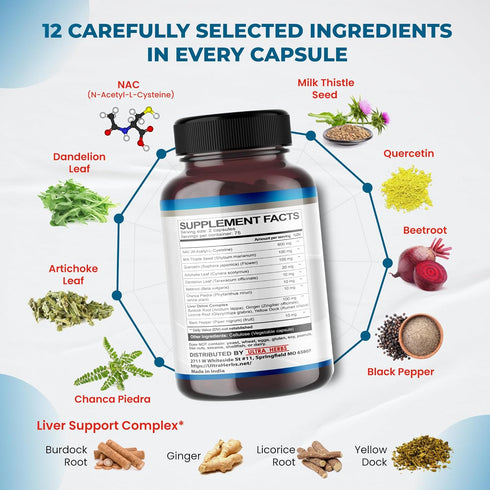 Immunity, 150 NAC Supplement N-Aetyl Cysteine Enriched with Milk Thistle, Quercetin - Support Respiratory Health