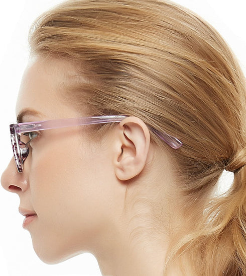 OCCI CHIARI 2 Pack Reader Lightweight Designer Plastic Frame Stylish Reading Glasses for Women (Purple, 2.75)