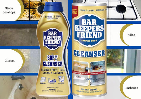 Mare Island Trading 26-fl oz 21 oz 6 Bar Keepers Friend Soft Cleanser Citrus Liquid All-Purpose Cleaner + Powder