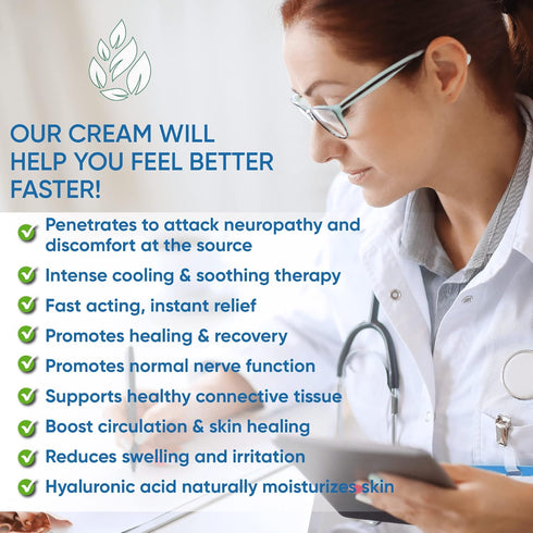 Neuropathy Relief Cream - 7 oz Maximum Strength Nerve Relief for Feet, Hands, Legs, Natural Ingredients