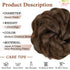 MORICA 1 PCS Curly Hair Bun Scrunchies Extension, Messy Bun Hair Piece for Women (1-8# Medium Chestnut Brown)