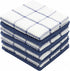 Cotton Grid Dish Cloths, Terry Cleaning Rags, 12 x 12 Inches, Light and Soft, Quick Drying Dish Rags, 8pc/Set (Blue Multi) by PPAXL