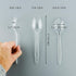 PLASTICPRO Clear Plastic Tea Spoons Disposable Cutlery Medium Weight Utensils 200 Count