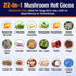 Volocatilly 7.4oz Mushroom Hot Cocoa with Magnesium Glycinate, Reishi, L-Theanine, Ashwagandha, Lemon Balm, Lavender