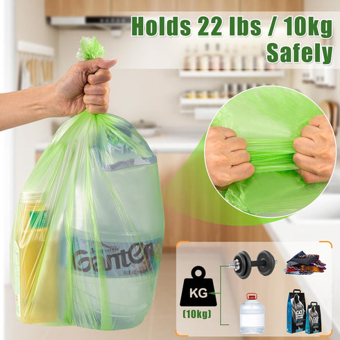 Lythor 2.6 10L, 150 Count Upgraded Thickness Compostable Trash Bags, Gallon / - Maximum Strength, Leakproof & Tough