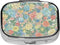 KDQEP Square Pill Case Small Pill Box with Mirror Pocket 2 Compartment Vitamin