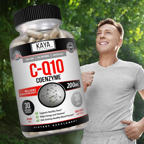 Kaya Naturals CoQ10 Power Antioxidant Supplement, 30 Veggie Capsules for Heart Health and Energy