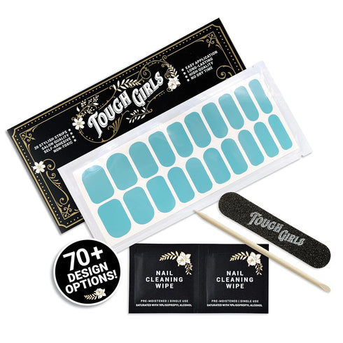 TOUGH GIRLS Gel Nail Polish Strips - 20 Exquisite Strips with Application Accessories, No UV/LED Lamp Required