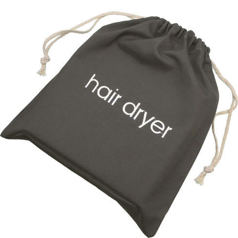 Hair Dryer Bags Drawstring Bag, 11.8 by 13.8 Inch (Cotton, Gray)