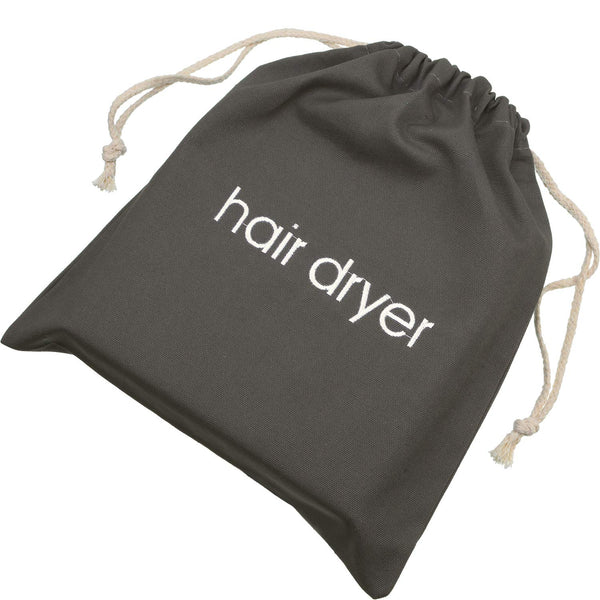 Hair Dryer Bags Drawstring Bag, 11.8 by 13.8 Inch (Cotton, Gray)