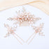 Oriamour Wedding Side Combs Handmade Bridal Hair Pins Set of 3 Rhinestone Bridal Comb Flower Clip