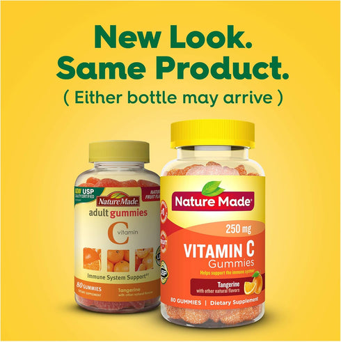 Nature Made Vitamin C 250 mg, Dietary Supplement for Immune Support, 80 Gummies, 40 Day Supply