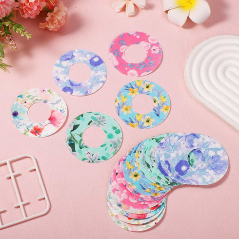 25pcs Sensor Covers for Libre 1/2 - Waterproof Flower Pattern Blood Sugar Monitor Patch Adhesive Patches