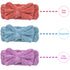 Hicarer 3 Piece Microfiber Bowtie Hairband Set for Women | Chic Purple, Red, Turquoise | Hair Accessories for Shower