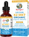 MaryRuth Organics USDA Organic Vitamin K2 MCT Liquid Drops for Adults & Kids | 100 mcg K2 MK7, 1oz
