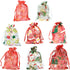 50PCS Christmas Organza Bags, Gift Jewelry Candy Bags for Wedding Party, 10 Patterns, 4x6 Inch